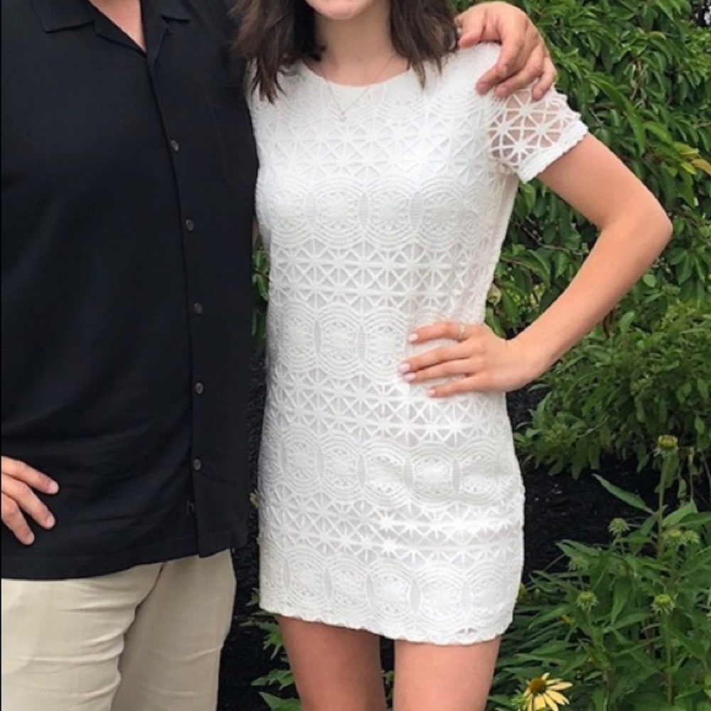 White lace sun dress